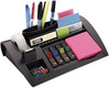 A Picture of product MMM-C50 3M Weighted Base Desktop Organizer,  Plastic, 12 x 8 x 2, Black