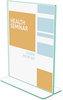 A Picture of product DEF-5991790 deflecto® Superior Image® Premium Green Edge Sign Holder,  Acrylic, 8 1/2 x 11, Clear