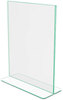 A Picture of product DEF-5991790 deflecto® Superior Image® Premium Green Edge Sign Holder,  Acrylic, 8 1/2 x 11, Clear
