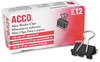 A Picture of product ACC-72010 ACCO Binder Clips Mini, Black/Silver, Dozen
