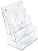 A Picture of product DEF-77401 deflecto® Multi Compartment DocuHolder®,  Six Compartments, 9w x 7-1/2d x 13-3/4h, Clear