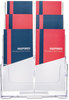 A Picture of product DEF-77401 deflecto® Multi Compartment DocuHolder®,  Six Compartments, 9w x 7-1/2d x 13-3/4h, Clear