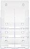 A Picture of product DEF-77401 deflecto® Multi Compartment DocuHolder®,  Six Compartments, 9w x 7-1/2d x 13-3/4h, Clear