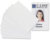 A Picture of product CLI-89007 C-Line® PVC ID Badge Card,  3 3/8 x 2 1/8, White, 100/Pack