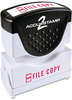 A Picture of product COS-035596 ACCUSTAMP2® Pre-Inked Shutter Stamp with Microban®,  Red, FILE COPY, 1 5/8 x 1/2