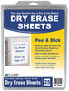 A Picture of product CLI-57911 C-Line® Self-Stick Dry Erase Sheets,  8 1/2 x 11, White, 25 Sheets/Box