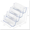 A Picture of product DEF-70841 deflecto® Business Card Holders,  Holds 2 x 3 1/2 Cards, Clear