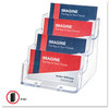 A Picture of product DEF-70841 deflecto® Business Card Holders,  Holds 2 x 3 1/2 Cards, Clear