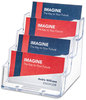 A Picture of product DEF-70841 deflecto® Business Card Holders,  Holds 2 x 3 1/2 Cards, Clear