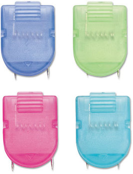 Advantus® Wall Clips for Fabric Panels,  Standard Size, Assorted Cool Colors, 20/Box