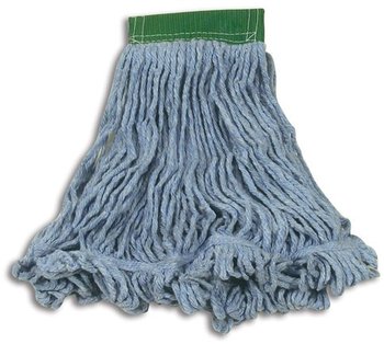 Rubbermaid® Commercial Super Stitch® Blend MopHead, Medium, Cotton/Synthetic, Blue, 6/Carton