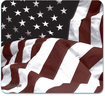 Allsop® Naturesmart™ Mouse Pad. 8 X 8.75 X .079 in. American Flag Design.