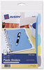 A Picture of product AVE-16180 Avery® Write & Erase Big Tab™ Plastic Dividers,  5-Tab, 5 1/2 x 8 1/2