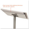 A Picture of product DEF-692045 deflecto® Floor Sign Display with Rear Literature Pocket,  8 1/2" x 11", 45" High, Silver