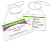 A Picture of product AVE-74459 Avery® Name Badge Holder Kits with Inserts Necklace-Style w/Laser/Inkjet Insert, Top Load, 4 x 3, WE, 100/Box