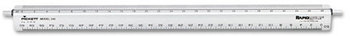 Chartpak® Adjustable Triangular Scale for Engineers,  12", Silver