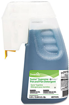 Diversey™ Suma® Supreme Concentrated Pot and Pan Detergent,  Floral, 2.6qt Optifill System Refill