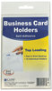 A Picture of product CLI-70257 C-Line® Self-Adhesive Business Card Holders,  Top Load, 3 1/2 x 2, Clear, 10/Pack
