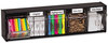 A Picture of product DEF-20504OP deflecto® Tilt Bin™ Horizontal Interlocking Storage System,  23 5/8 x 5 1/4 x 6 1/2, Black