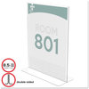 A Picture of product DEF-590801 deflecto® Stand-Up Double-Sided Sign Holder,  Plastic, 8 1/2 x 11, Clear