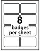 A Picture of product AVE-5395 Avery® Flexible Adhesive Name Badge Labels 3.38 x 2.33, White, 400/Box