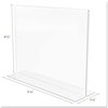 A Picture of product DEF-69301 deflecto® Stand-Up Double-Sided Sign Holder,  Plastic, 11 x 8 1/2