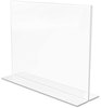 A Picture of product DEF-69301 deflecto® Stand-Up Double-Sided Sign Holder,  Plastic, 11 x 8 1/2