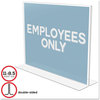 A Picture of product DEF-69301 deflecto® Stand-Up Double-Sided Sign Holder,  Plastic, 11 x 8 1/2