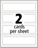 A Picture of product AVE-5305 Avery® Tent Cards Medium Embossed White, 2.5 x 8.5, 2 Cards/Sheet, 50 Sheets/Box