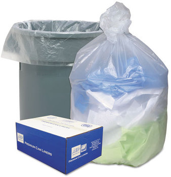 Ultra Plus® Can Liners,  55-60gal, 14 Microns, 38 x 60, Natural, 200/Carton