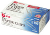 A Picture of product ACC-72360 ACCO Premium Paper Clips,  Metal Wire, #1, Silver, 100/BX, 10 BX/PK
