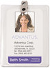 A Picture of product AVT-75457 Advantus® ID Badge Holders with Clip,  Vertical, 3w x 4h, Clear, 50/Pack