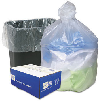 Ultra Plus® Can Liners, 16gal, .315mil, 24 x 33, Natural, 200/Carton