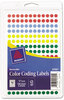 A Picture of product AVE-05795 Avery® Handwrite Only Self-Adhesive Removable Round Color-Coding Labels 0.25" dia, Assorted, 192/Sheet, 4 Sheets/Pack, (5795)