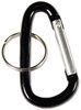 A Picture of product AVT-75555 Advantus® Carabiner Key Chains with Split Key Rings,  Split Key Rings, Aluminum, Black, 10/Pack