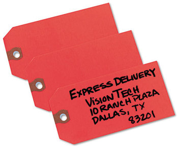 Avery® Shipping Tags Unstrung 11.5 pt.Stock, 4.75 x 2.38, Red, 1,000/Box