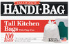 A Picture of product WBI-HAB6FK100 Handi-Bag® Super Value Pack,  13gal, 0.6mil, 23 3/4 x 28, White, 100/Box