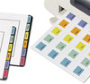 A Picture of product AVE-16283 Avery® Printable Plastic Tabs with Repositionable Adhesive 1/5-Cut, Assorted Colors, 1.75" Wide, 80/Pack