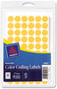 A Picture of product AVE-05062 Avery® Handwrite Only Self-Adhesive Removable Round Color-Coding Labels 0.5" dia, Neon Orange, 60/Sheet, 14 Sheets/Pack, (5062)