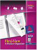 A Picture of product AVE-47696 Avery® Flexi-View® Six-Pocket Organizer Polypropylene 150-Sheet Capacity, 11 x 8.5, Translucent/Navy