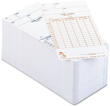 Acroprint® Cards for Model ATR120 Electronic Time Clock,  Weekly or Biweekly, 250/Pack