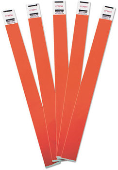 Advantus® Crowd Management Wristbands,  Sequentially Numbered, Red, 100/Pack