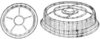 A Picture of product 193-443 Black 16" Tray with Dome Lid.
