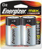 A Picture of product EVE-E95BP2 Energizer® MAX® Alkaline Batteries,  D, 2 Batteries/Pack