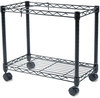 A Picture of product FEL-45081 Fellowes® High-Capacity Rolling File Cart Metal, 1 Shelf, 2 Bins, 24" x 14" 20.5", Black
