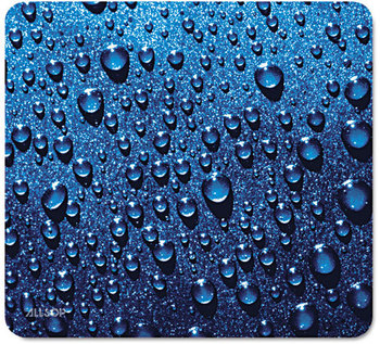 Allsop® Naturesmart™ Mouse Pad. 8 X 8.75 X .079 in. Raindrops Design.