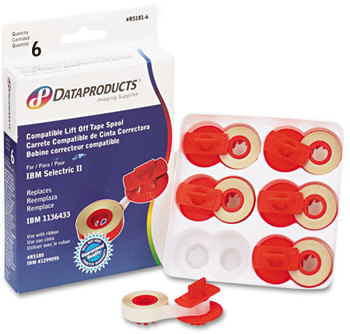 Dataproducts® R51816 Low-Tack Lift-Off Typewriter Tape,  Clear