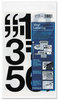 A Picture of product CHA-01170 Chartpak® Press-On Vinyl Letters & Numbers,  Self Adhesive, Black, 3"h, 10/Pack