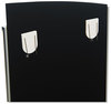 A Picture of product DEF-89105 deflecto® Interior Image® Sign Holder,  Landscape, 8 1/2 x 2 Insert, Black/Silver