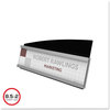 A Picture of product DEF-89105 deflecto® Interior Image® Sign Holder,  Landscape, 8 1/2 x 2 Insert, Black/Silver